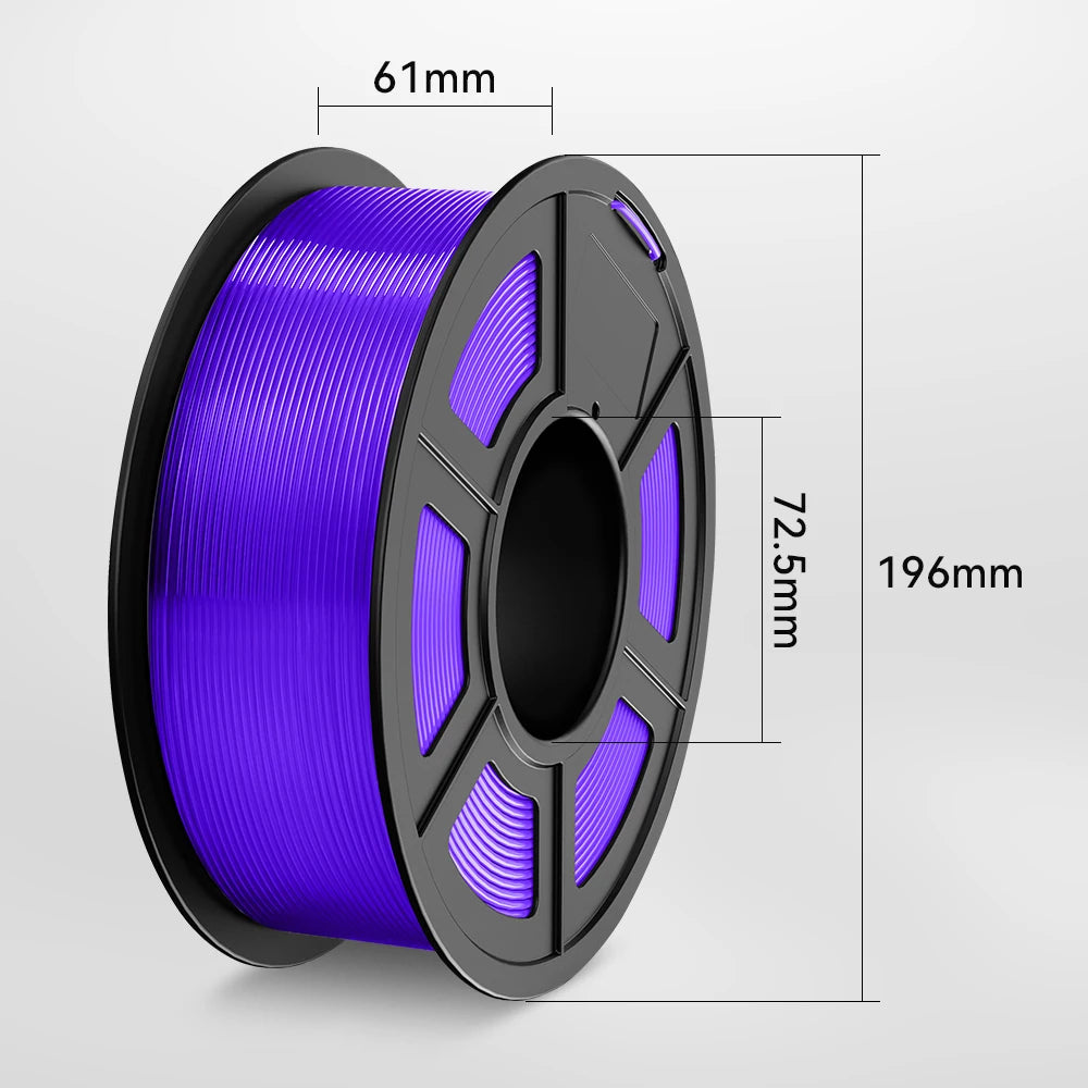 Transparent 3D filament PETG/PLA/PLA+ 1.75mm Multicolor 10Rolls 1.1KG/roll 100% Lines Up Neatly 3D Printing Materials