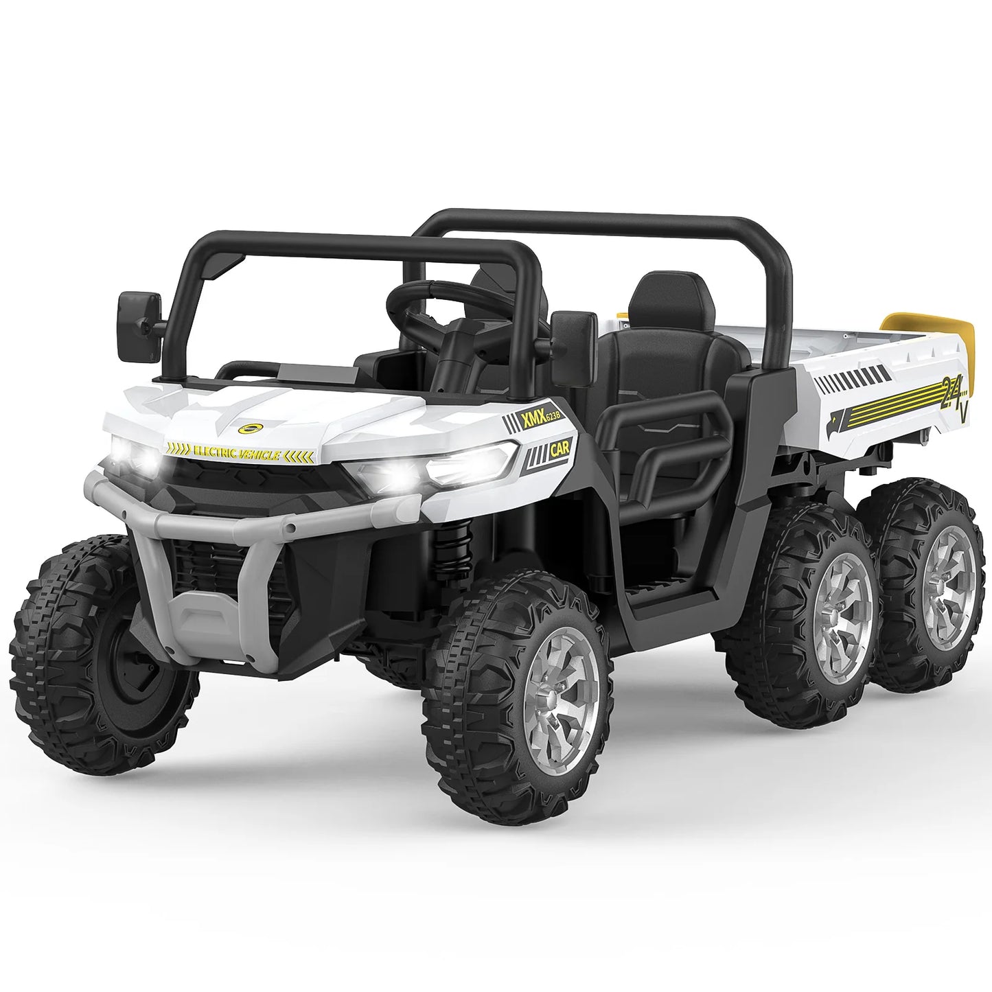Ride On Truck Car 24 V Kids Electric Vehicles With Remote Control, Children Ride On Utv Car With Safety Belt, For Boys Girls