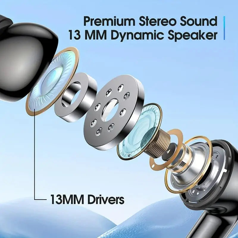 Translation Earphones True Wireless Bluetooth 5.4 Earphones HIFI Audio Low Power Earbuds 144 Language Real Time Translator