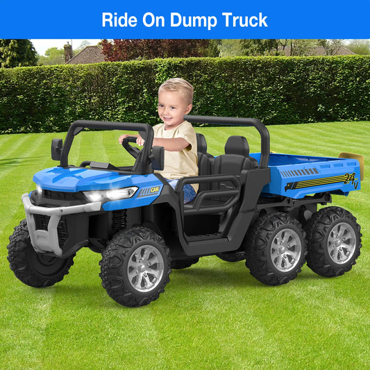 Ride On Truck Car 24 V Kids Electric Vehicles With Remote Control, Children Ride On Utv Car With Safety Belt, For Boys Girls