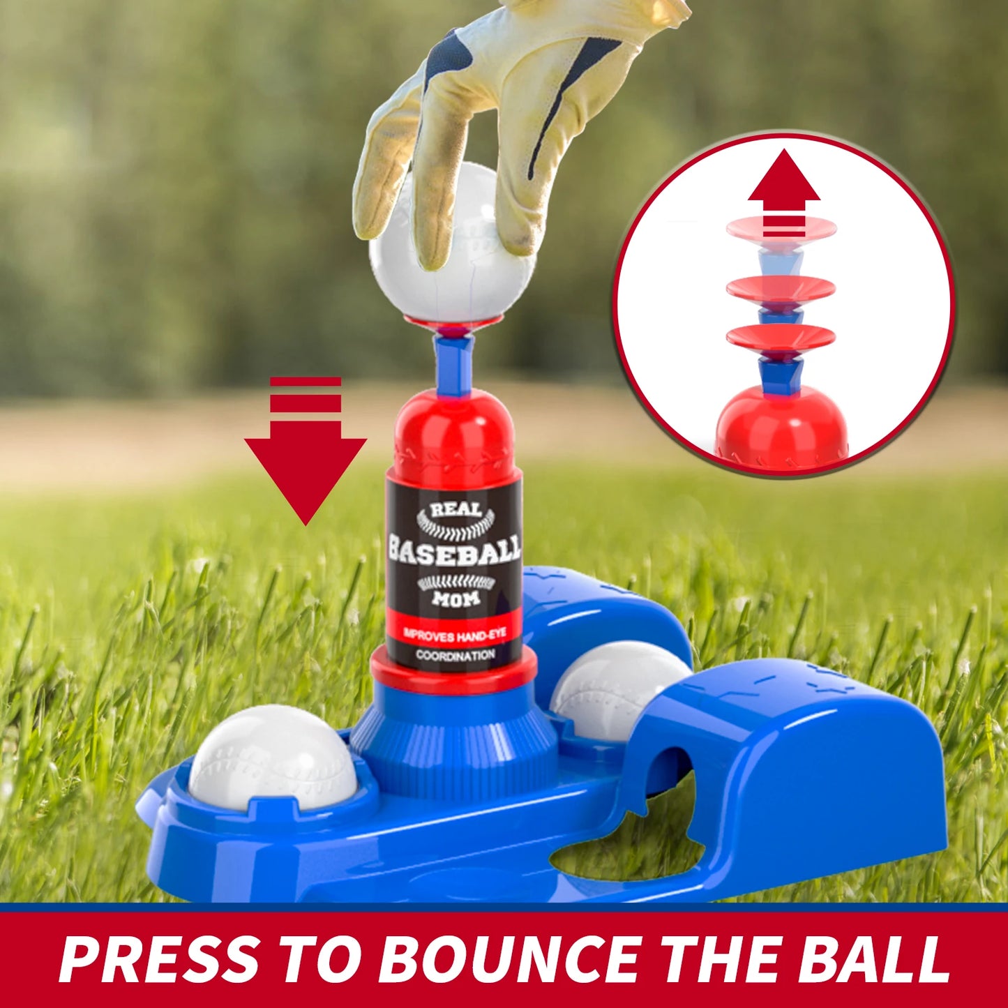 Baseball Ball Sets Toys For Kids 3-8 Kids Indoor Outdoor Baseball For Boys Toddlers Auto Ball Launcher Sports Outside Toys Gifts