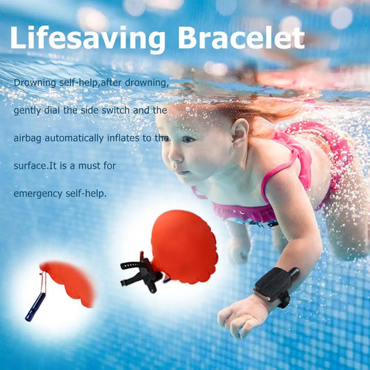 Portable Anti Drowning Lifesaving Bracelet Floating Swimming Safety Rescue Device Wristband Water Aid Lifesaver for Water Sports