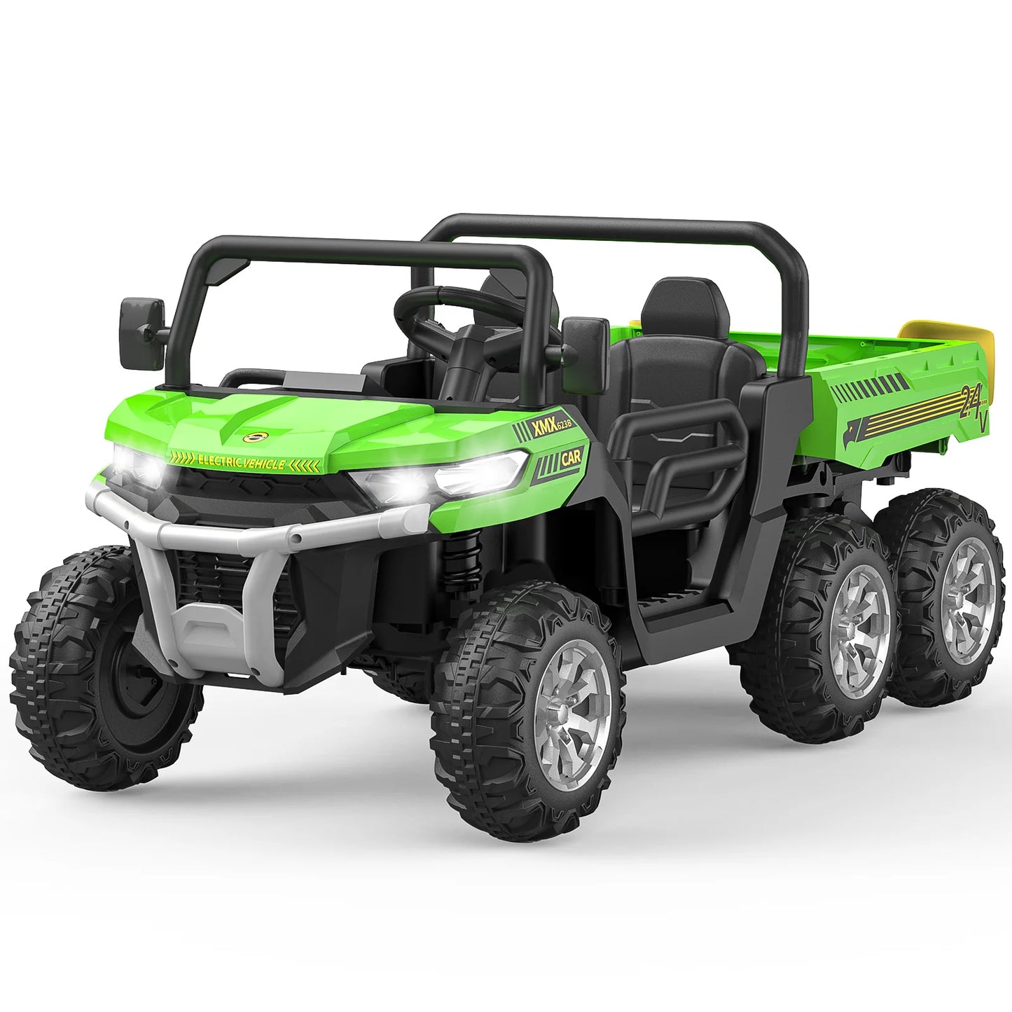 Ride On Truck Car 24 V Kids Electric Vehicles With Remote Control, Children Ride On Utv Car With Safety Belt, For Boys Girls