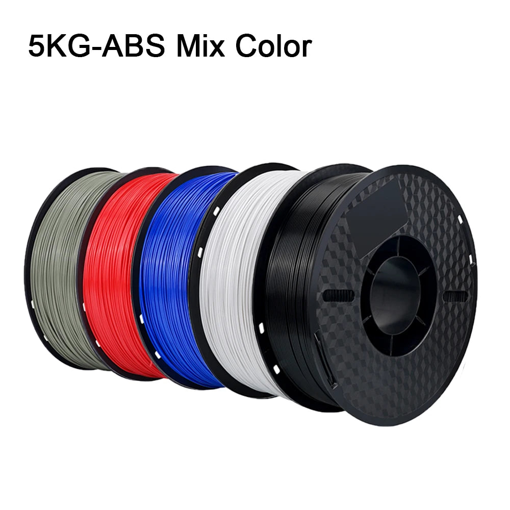 5KG ABS Filament 1.75mm 3D Printing Material  ±0.02mm 100% No Bubble Non-Toxic High Toughnes for FDM 3D Printer Filamen
