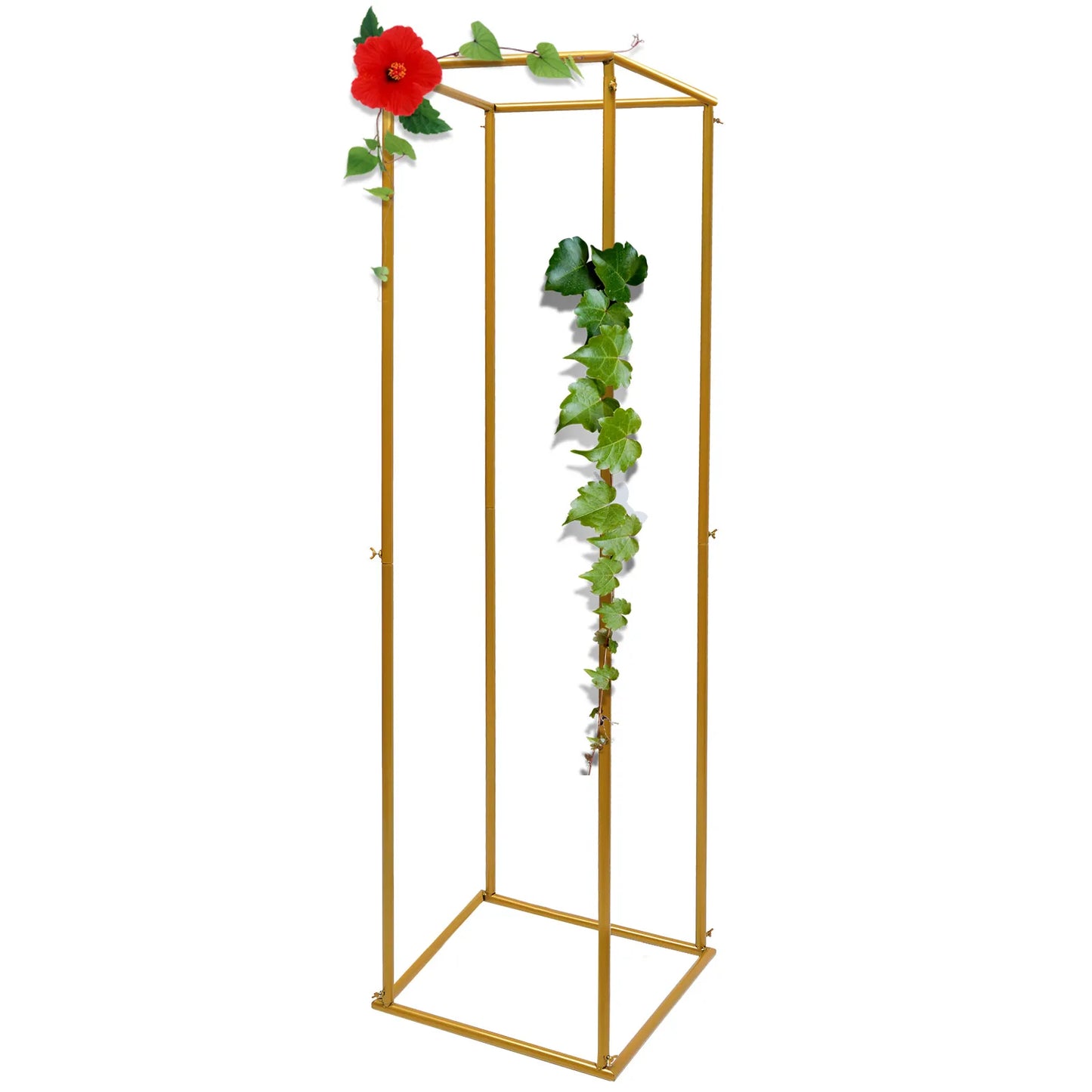 Gold Metal Column Flower Stand Wedding Backdrop Stand Flower Arrangement Plant Shelf For Wedding Party Dinner Decor 180cm