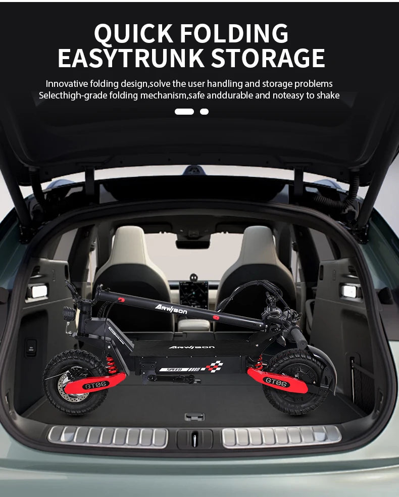 1200W Foldable E-Scooter for Adults -Max Speed 25MPH, 48V 13AH/23.4AH, 11"Off-Road Tires | US Stock, Factory Direct