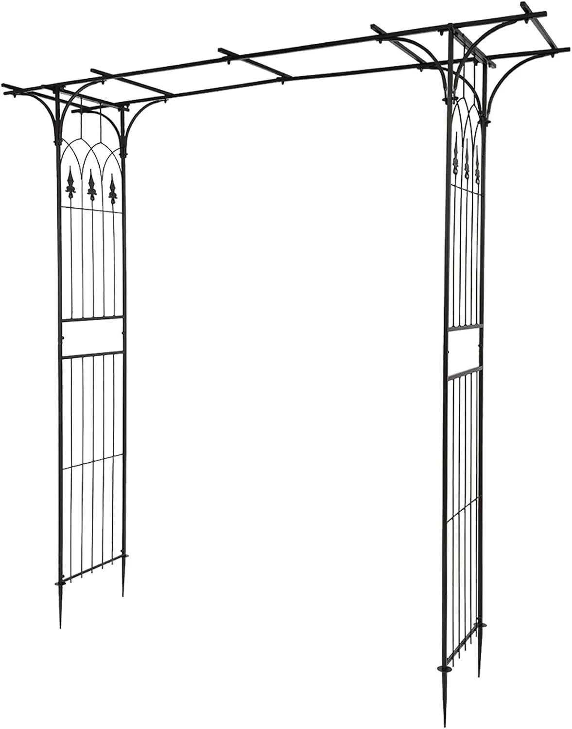 Garden Arbor, Arch Archway for Wedding Ceremony Party, Steel Garden Trellis for Plant Climbing, Christmas Decorations Pergola