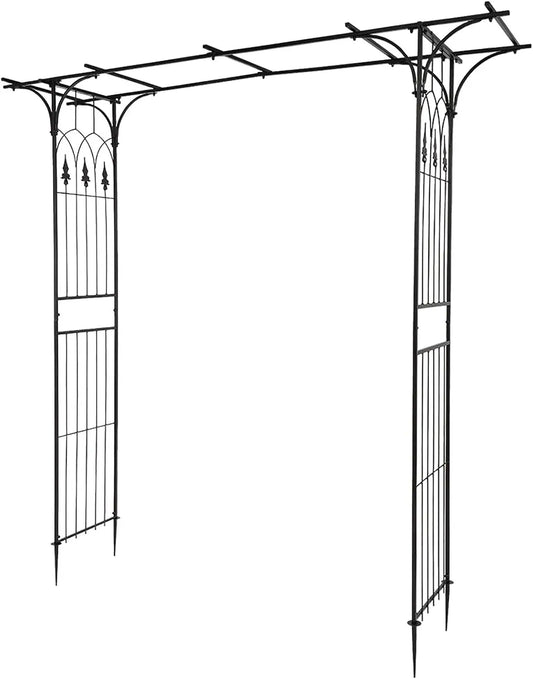 Garden Arbor, Arch Archway for Wedding Ceremony Party, Steel Garden Trellis for Plant Climbing, Christmas Decorations Pergola