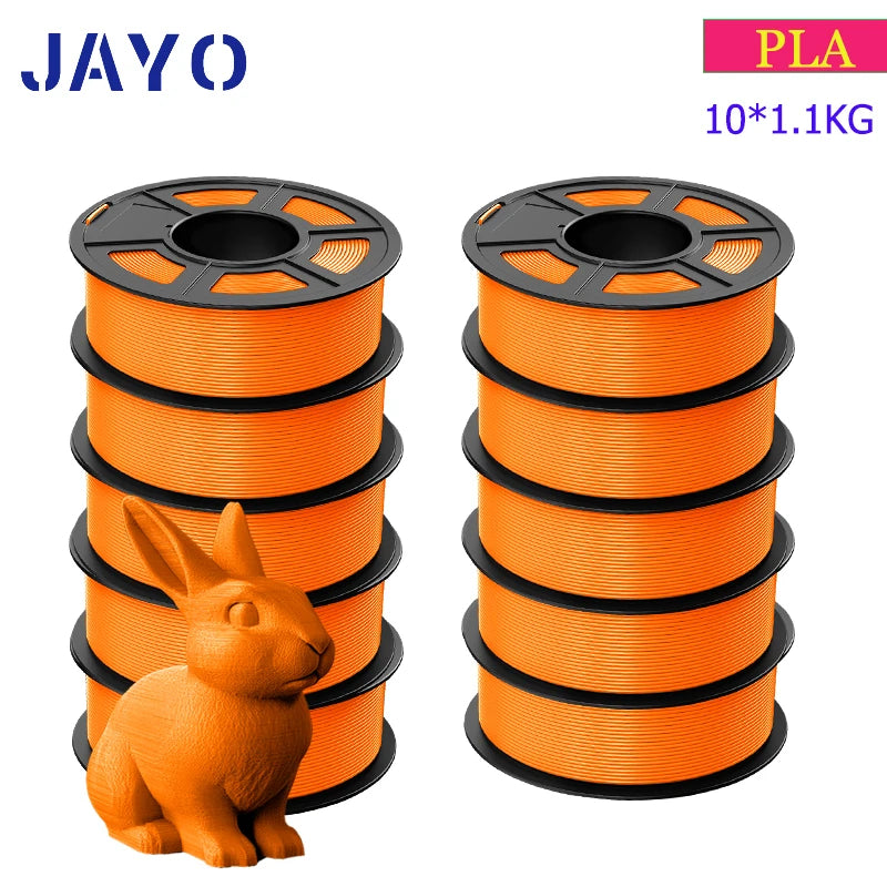 JAYO 3D Filament PLA 8Rolls 10Rolls 175mm 3D printing no bubbles no drawing smooth multiple colors optional 11kg for 3D printing